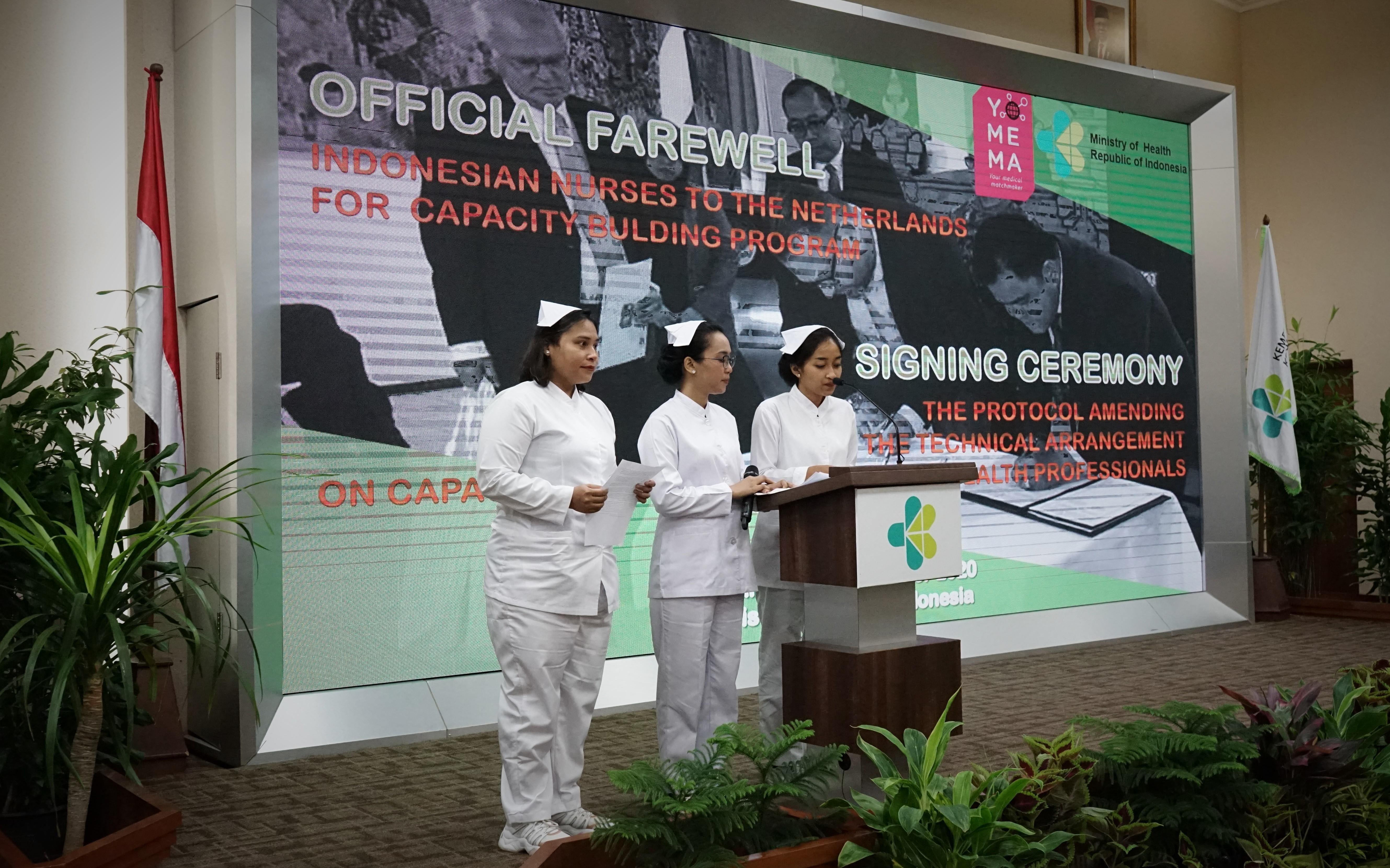 Empat puluh mahasiswa dari Indonesia akan bekerja sebagai perawat di Jorgrop Trente, menggabungkan magang dengan studi di Asen.